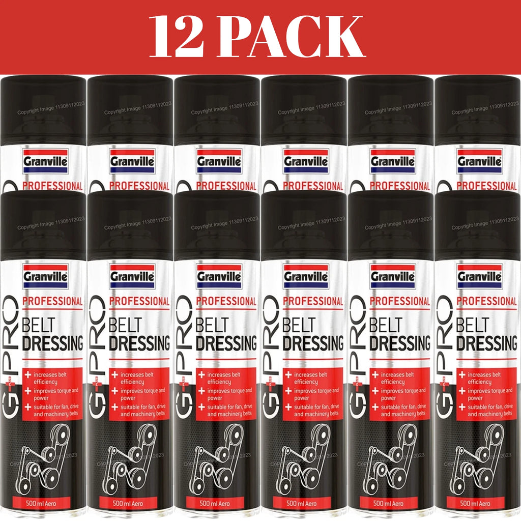 12x G+PRO Car Anti Slip Belt Dressing Spray Flat Round V Fan Drive Rubber Belts