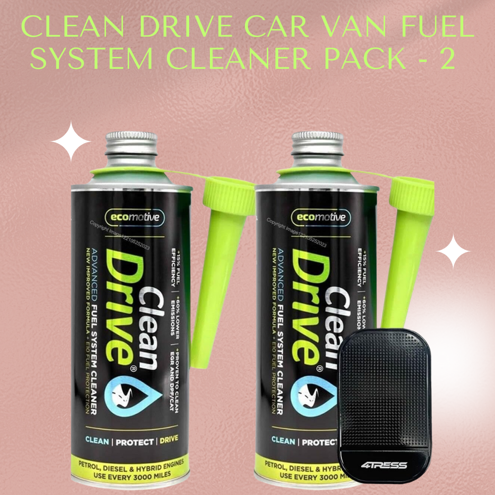 Clean Drive Car Van Fuel System Cleaner Pack - 2 x Injector & EGR Cleaner, DPF, Lambda Sensors