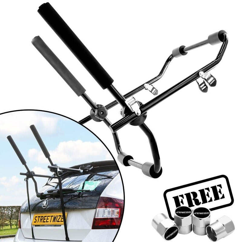 Hatchback Saloon Car 4x4 Adjustable Boot Mount 2 Bikes Cycle Carrier Rack +Caps