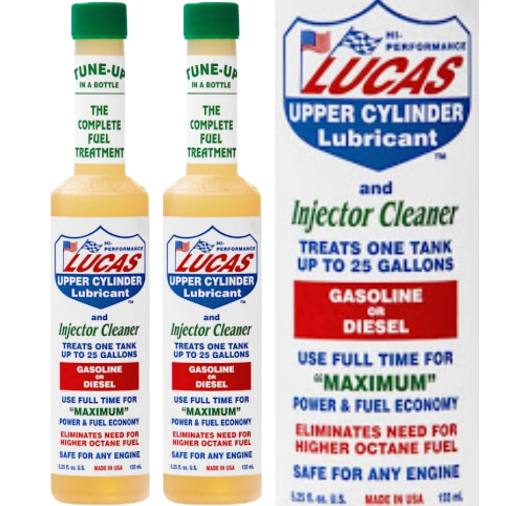 2x Lucas Upper Cylinder Lubricant Fuel Injector Cleaner Complete Treatment 155ml