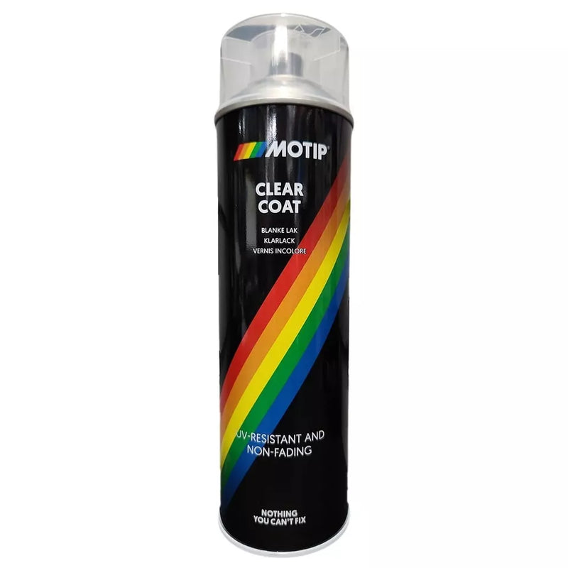 2 x MOTIP Car Metal Plastic Glass GLOSS Clear Coat Lacquer Spray Aerosol+Gloves