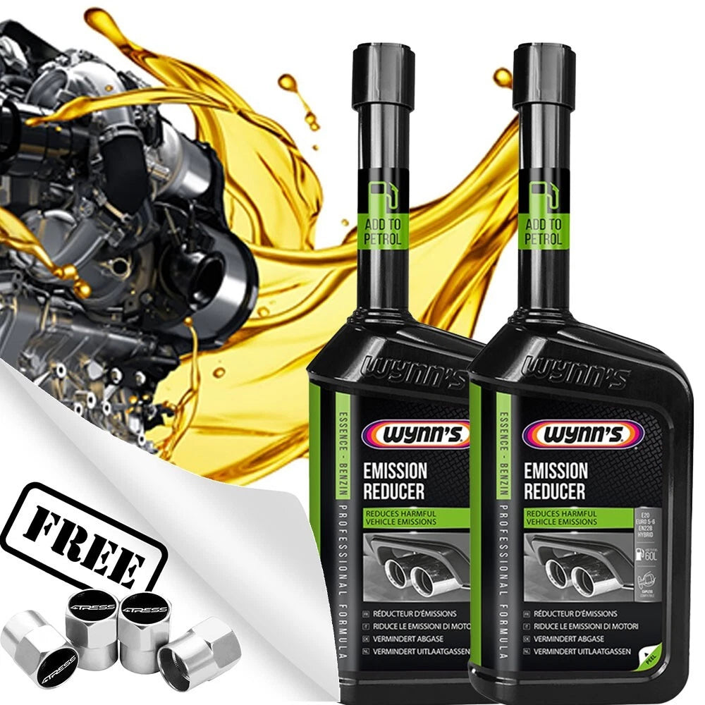 2x Wynns Petrol Emission Reducer Professional Fuel Additives Treatments 500mL + Caps