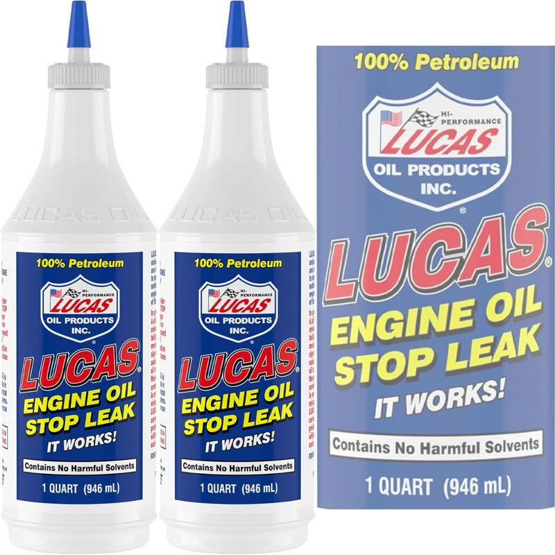 2x Lucas Engine Oil Stop Leak 946ml Car Stop Leak Seal Smoke Additive Treatment