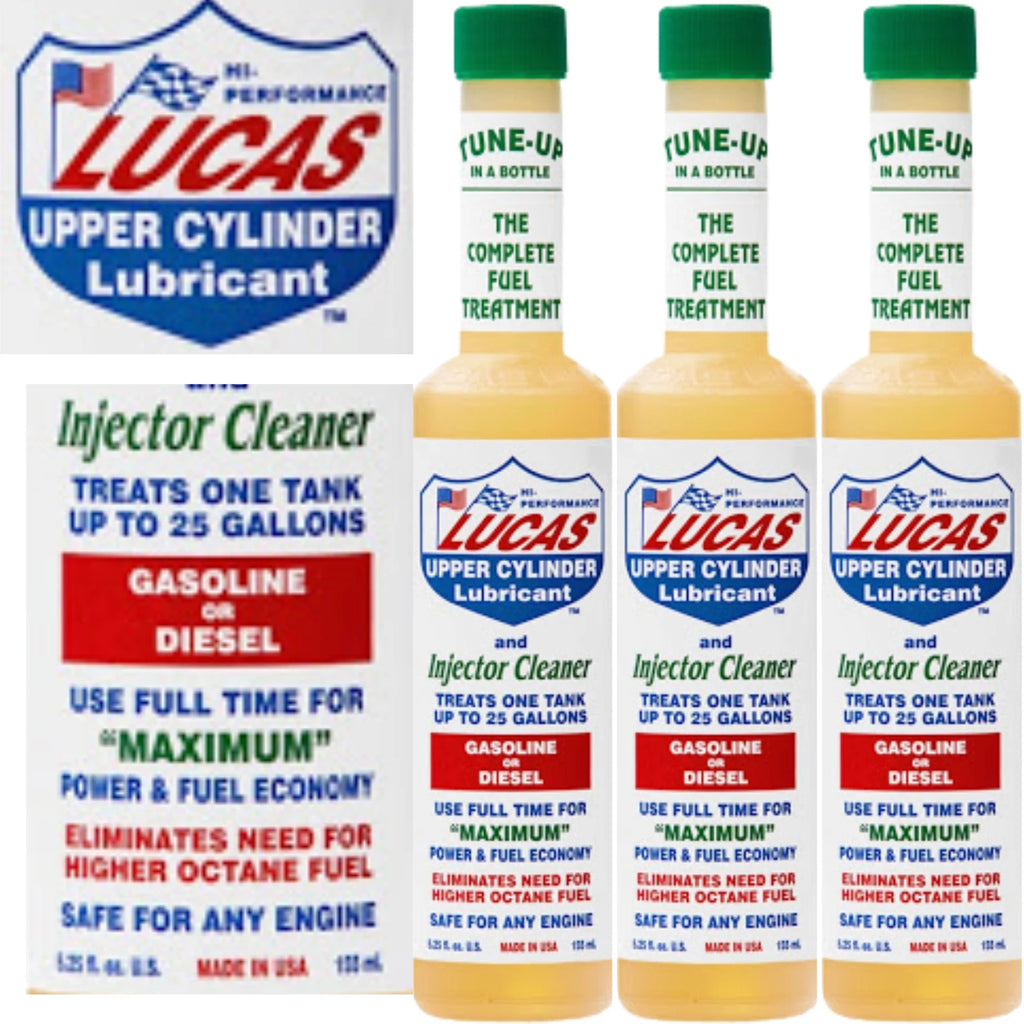 3x Lucas Upper Cylinder Lubricant Fuel Injector Cleaner Complete Treatment 155ml