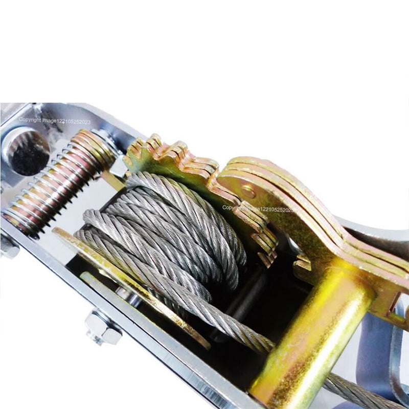 4 Tonne Heavy Duty Steel Hand Cable Puller Multi Purpose Towing Winch +Caps