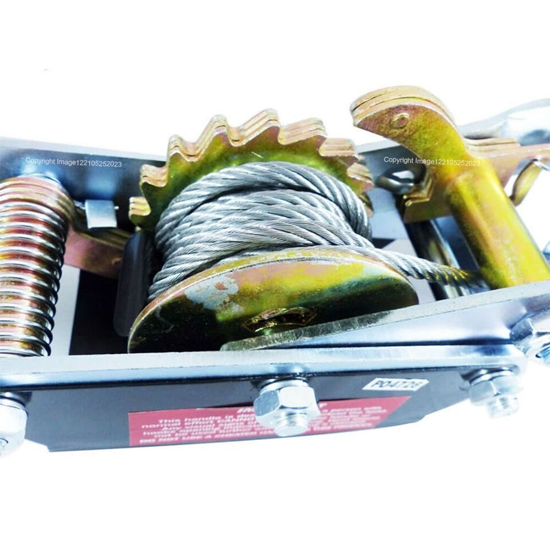 4 Tonne Heavy Duty Steel Hand Cable Puller Multi Purpose Towing Winch +Caps