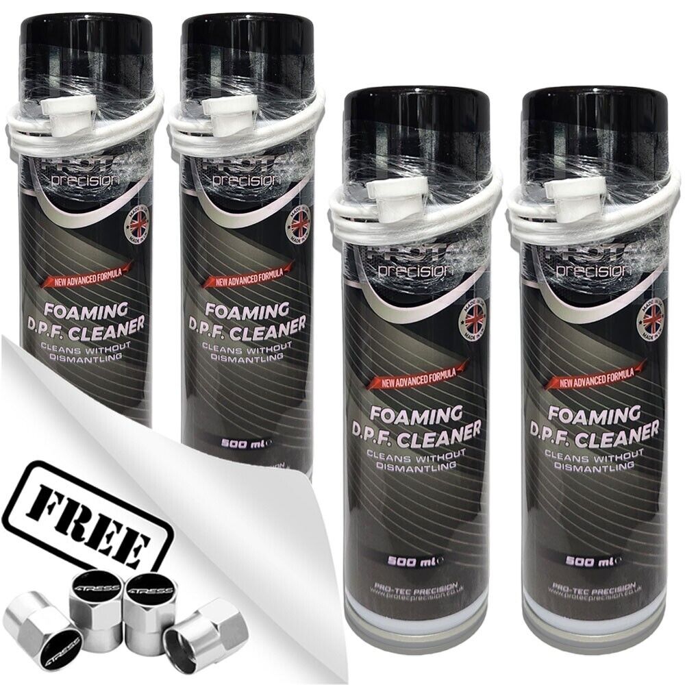 4x Protec Car Van 4x4 DPF Cleaner Foaming without Dismantling 500ml + Caps