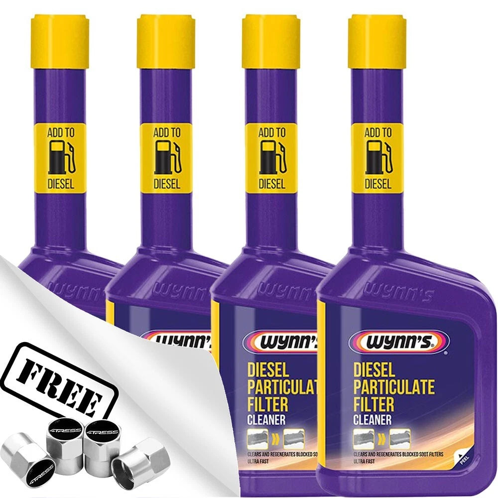 4x Wynns Diesel Particulate Filter Cleaner Fuel Additive 325mL Treatment + Caps