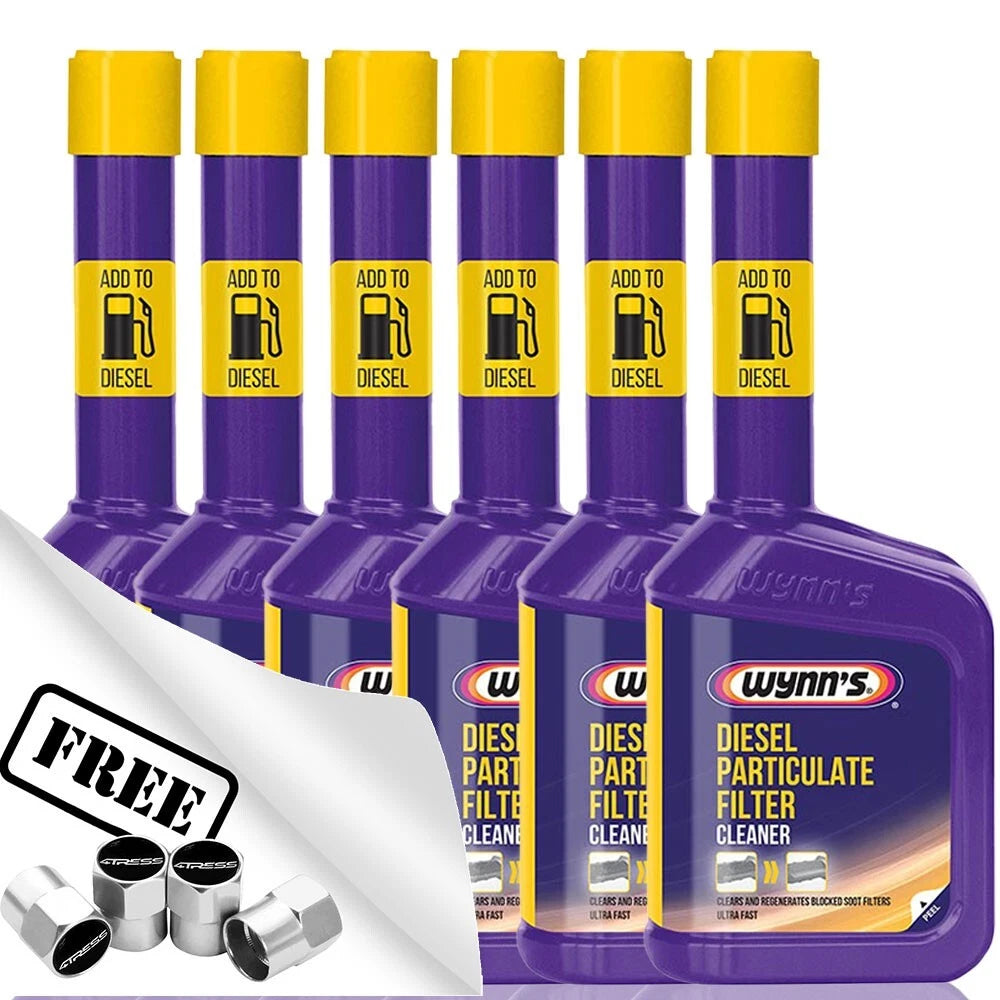 6x Wynns Diesel Particulate Filter Cleaner Fuel Additive 325mL Treatment +Caps