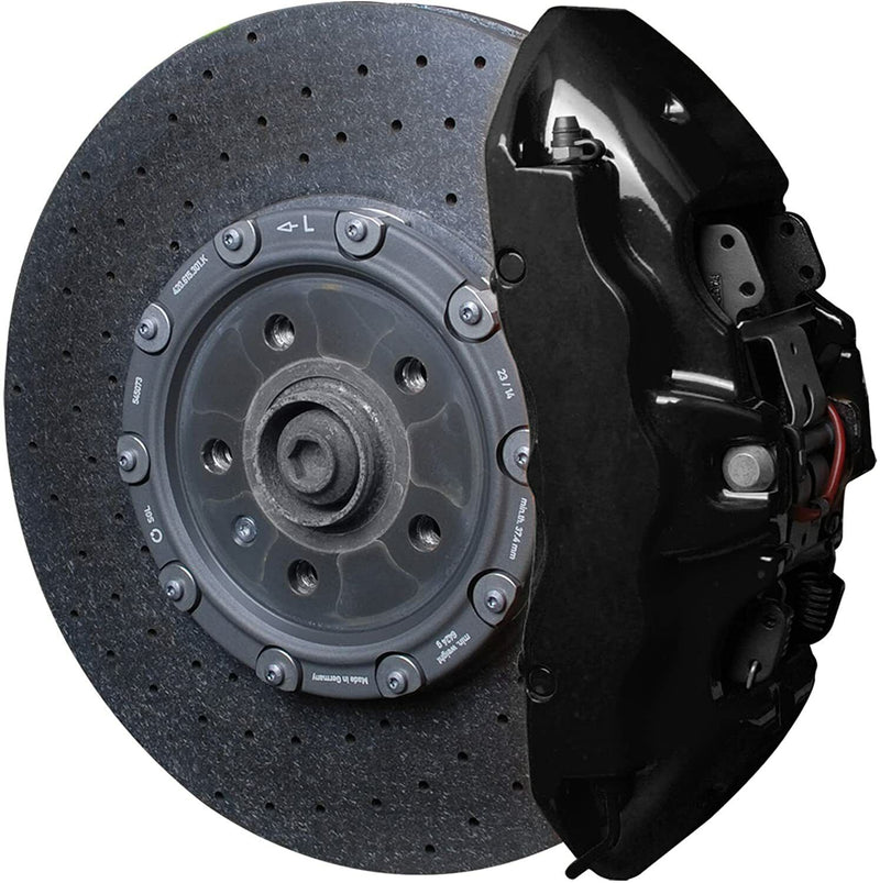 Foliatec Midnight Black 2164 Car Bike Engine Brake Caliper High Temp Paint Lacquer Kit +Caps