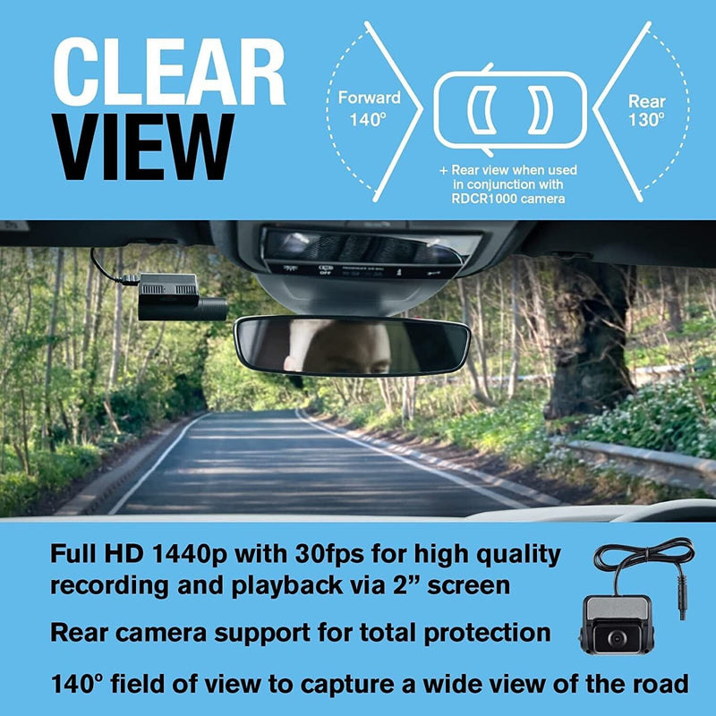 Ring RDCS4000 Car Dash Cam Full 1080p/30fps HD Recording & Live GPS Tracking +Caps