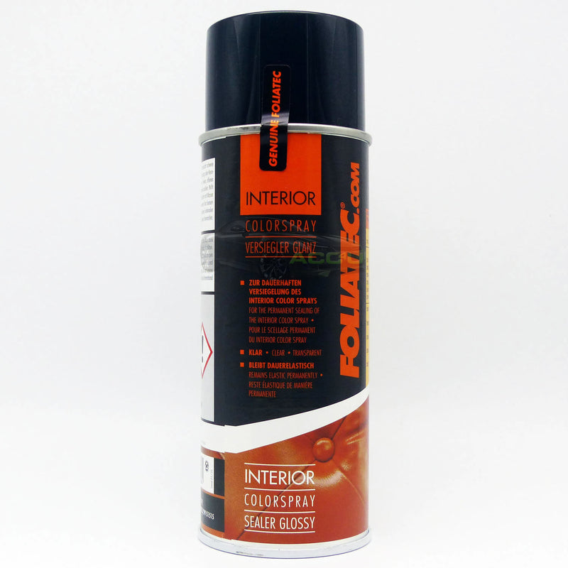 Foliatec 2008 Car Interior Door Plastic Vinyl CLEAR GLOSSY SEALER Spray Paint +Caps