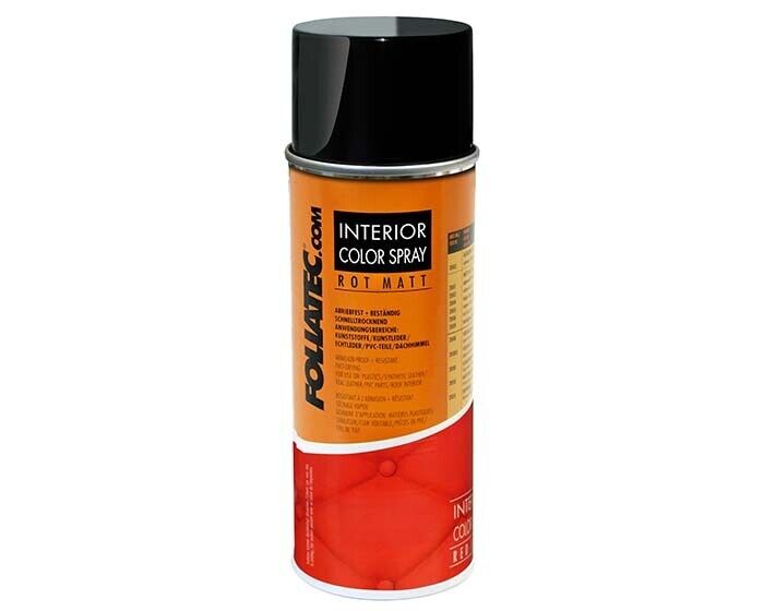 Car Interior Dash Plastic Leather Spray Paint Matt Red +Primer +Matt Sealer +Caps