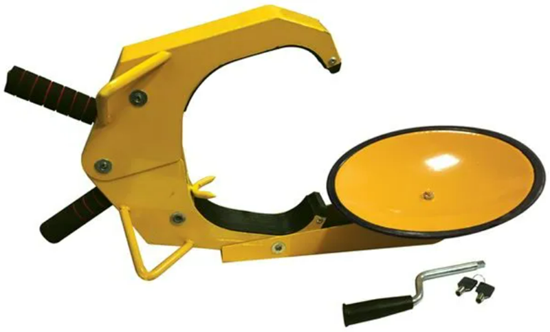 Car Van Caravan Motorhome Anti Theft High Security Full Face Wheel Clamp +Caps