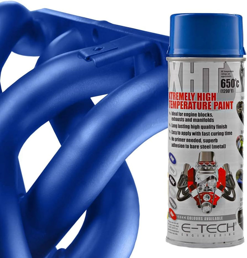 E-Tech BLUE High Temperature XHT VHT Spray Paint Can For Engine Block Exhaust