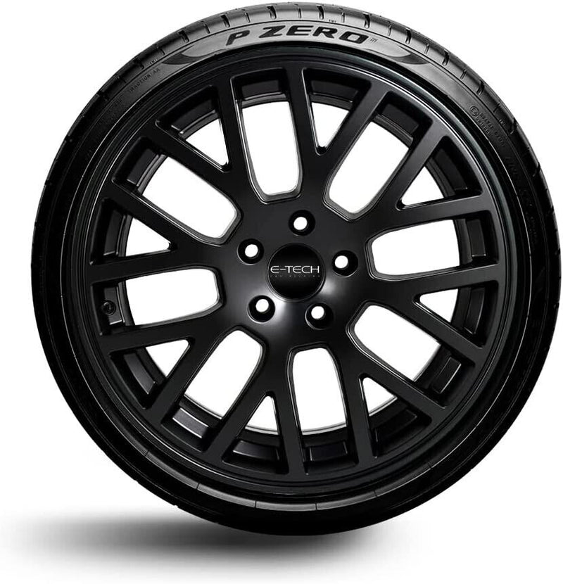 4x E-Tech Black Alloy Wheel Spray Paint Car Wheels Refurbishment 400ml +Caps
