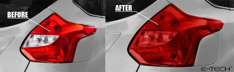 2x E-Tech Red Lens Tint Spray Cans For Car Glass Plastic Light Lamp 150ml