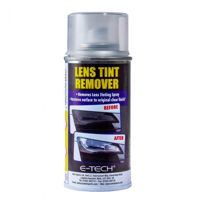 E-Tech Car Tail Light Lamp Glass Plastic Lens Colour Tinting TINT REMOVER Spray Can