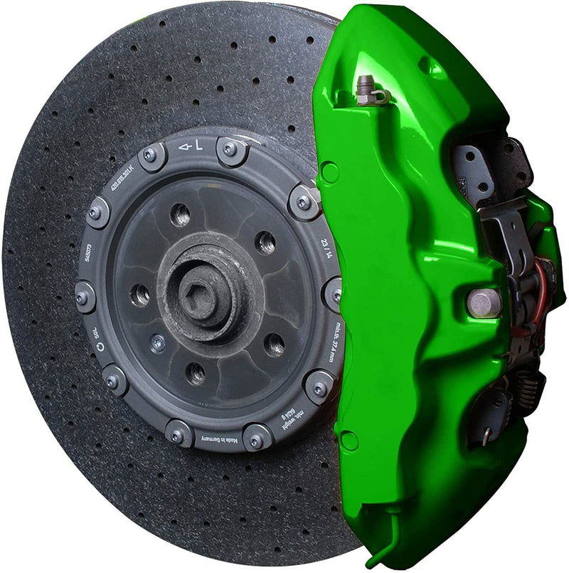 Foliatec Power Green 2166 Car Bike Engine Brake Caliper High Temp Paint Lacquer Kit +Caps