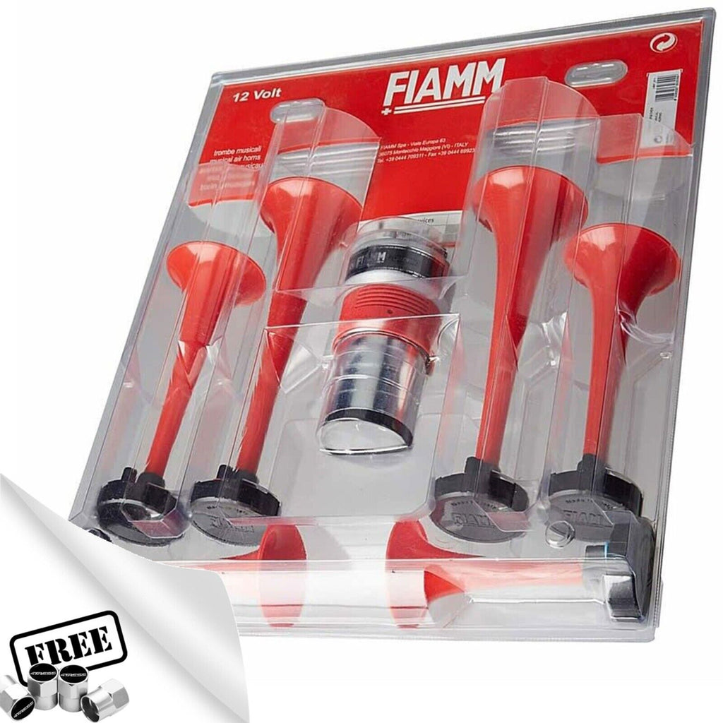 FIAMM Italy Dixie Land Dixieland Dukes Of Hazzard 12v Car Musical Tune Air Horn Kit +Caps