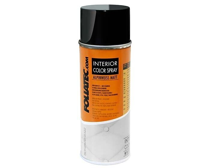 Foliatec White Color 2001 Car Interior Dashboard Door Plastic Vinyl Spray Paint +Caps