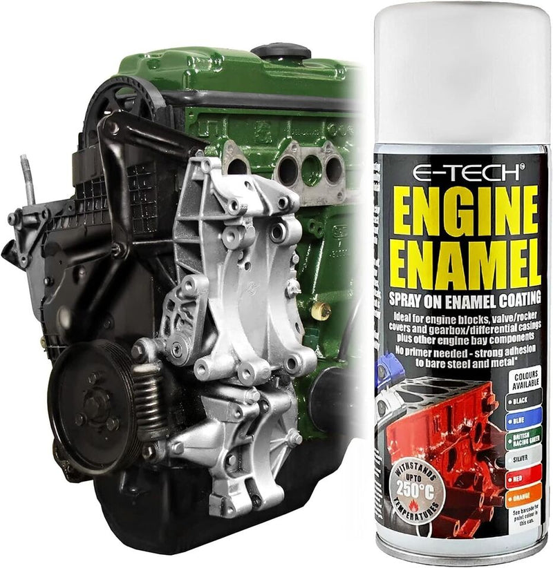E-Tech GREEN Engine Spray On Enamel Paint High Temp Heat Resistant