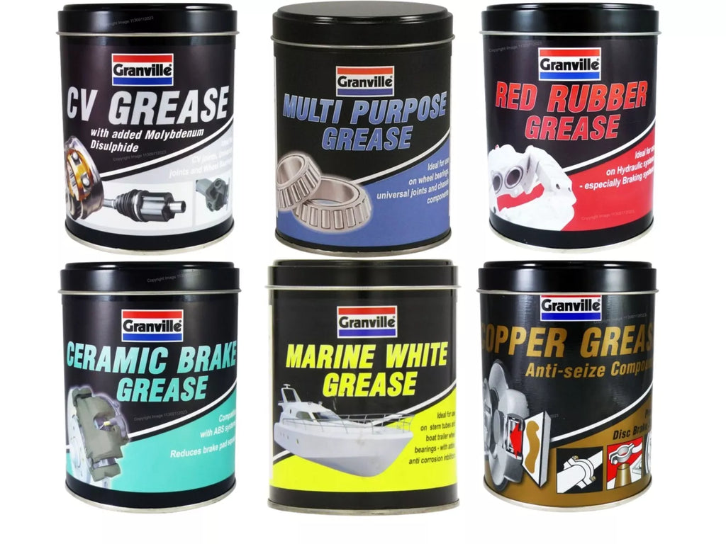 Granville Grease 500g Tin Multi Purpose, CV, Copper, Red Rubber, Marine, Ceramic