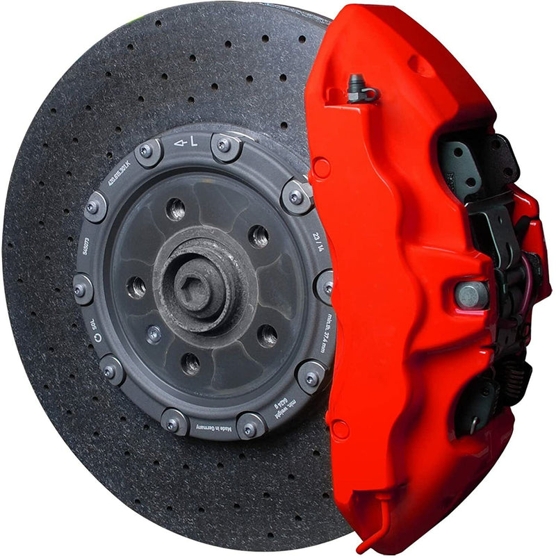 Foliatec Matt Rosso Red 2175 Car Bike Engine Brake Caliper High Temp Paint Lacquer Kit +Caps
