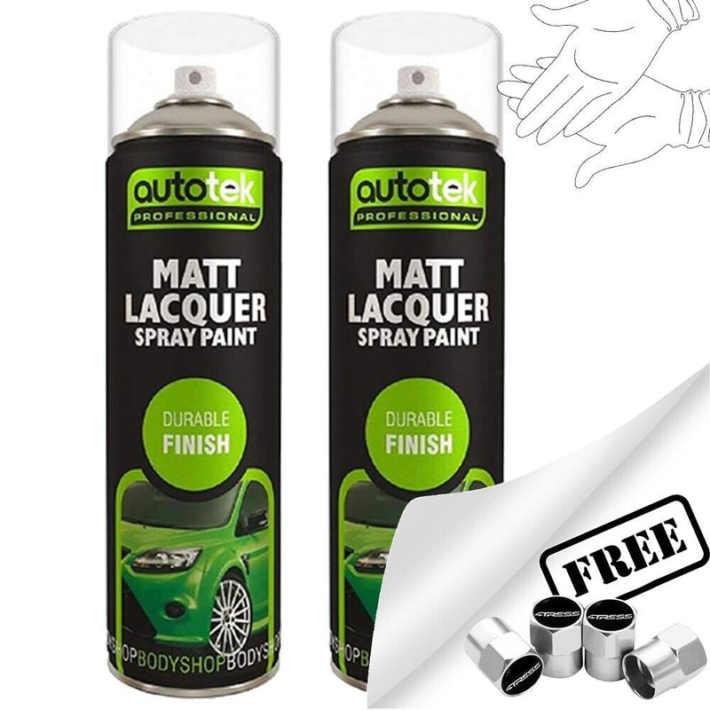 Autotek Matt Lacquer Spray Paint 2 Cans