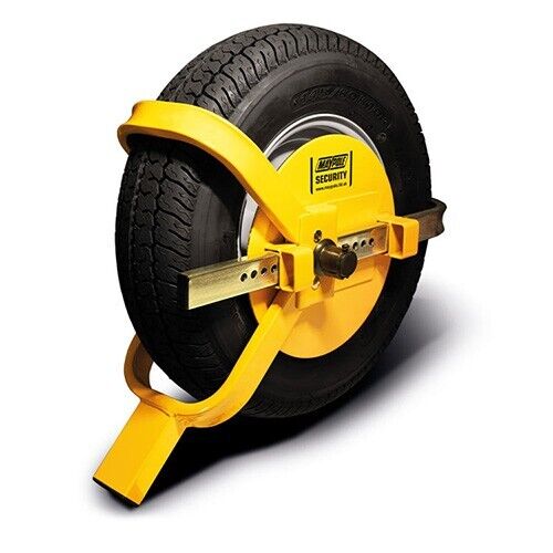 Maypole MP9061 Caravan Trailer High Security Strong Visible 8" 9" 10" inch Wheel Clamp +Caps