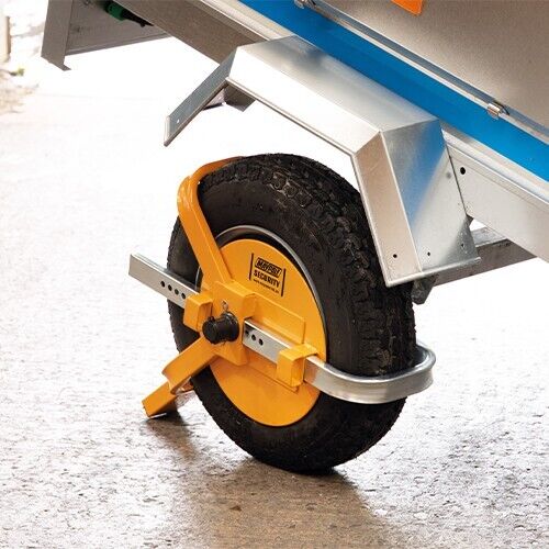 Maypole MP9061 Caravan Trailer High Security Strong Visible 8" 9" 10" inch Wheel Clamp +Caps