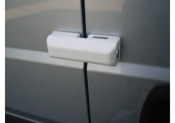 Milenco Van High Security WHITE Door Lock For Sliding Side & Rear Doors +Caps