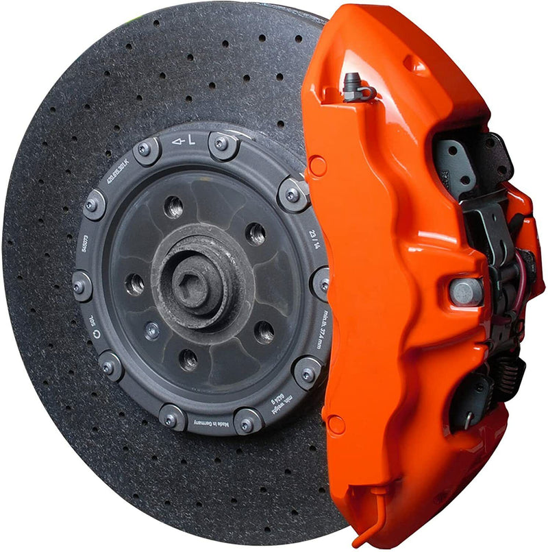 Foliatec Flame Orange 2167 Car Bike Engine Brake Caliper High Temp Paint Lacquer Kit +Caps