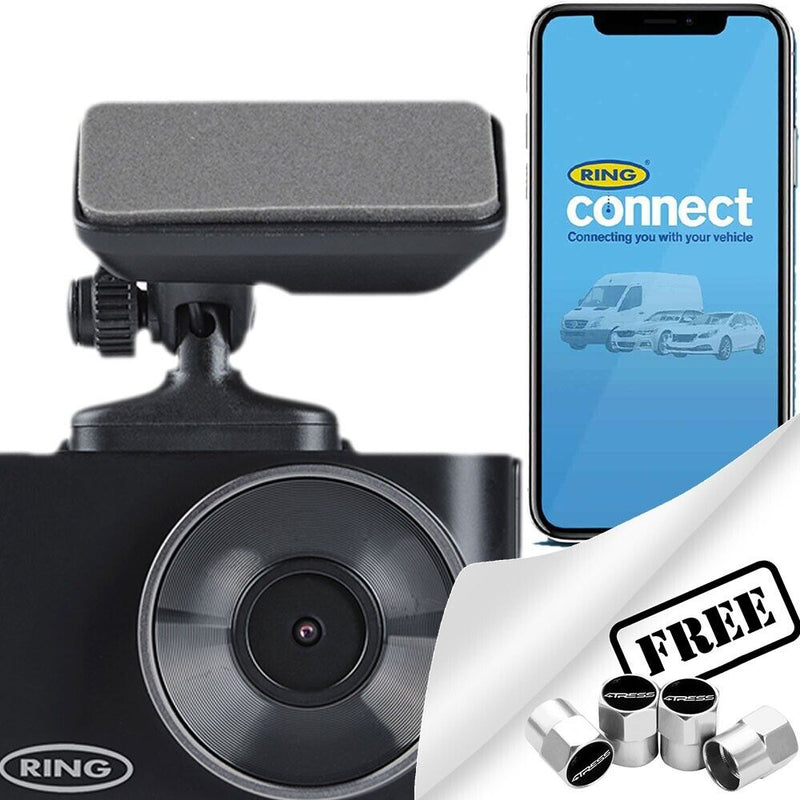 Ring RSDC3000 WIFI APP GPS G-Sensor Car Dash Cam Camera Video Journey Recorder +Caps