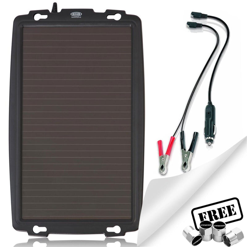Ring RSP240 12v Car Van Bike 4x4 Solar Power 100Ah Battery Maintainer Charger +Caps