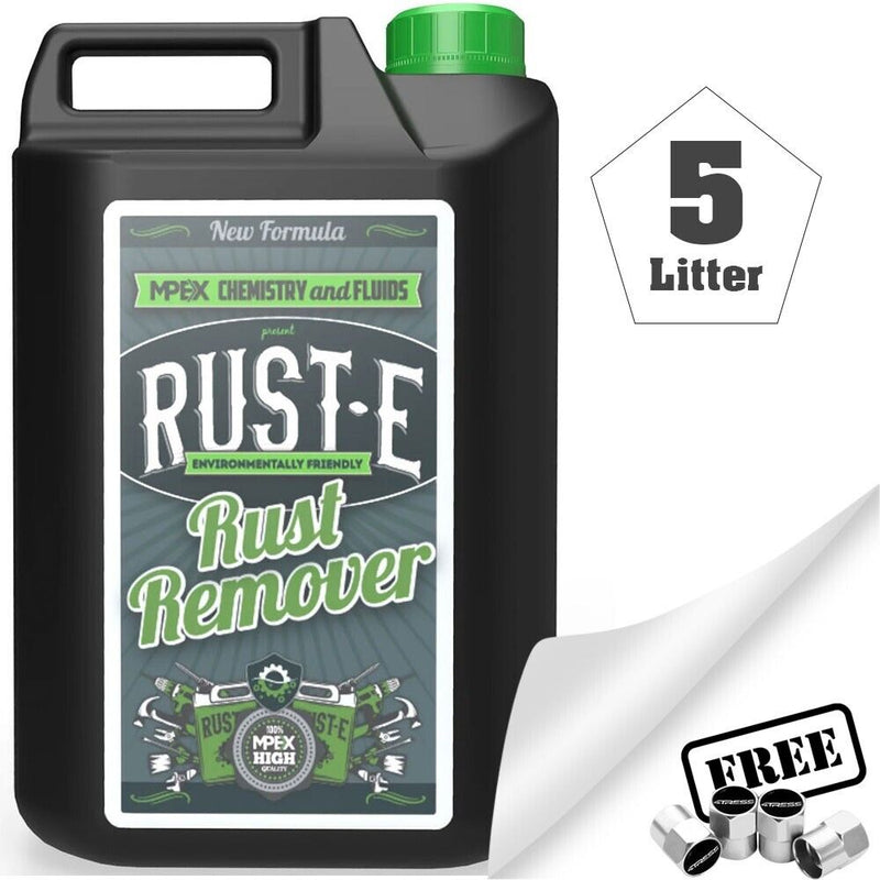 Rust-E Rust Remover Liquid Environmentally Friendly Removes Metal Oxides 5L +Caps