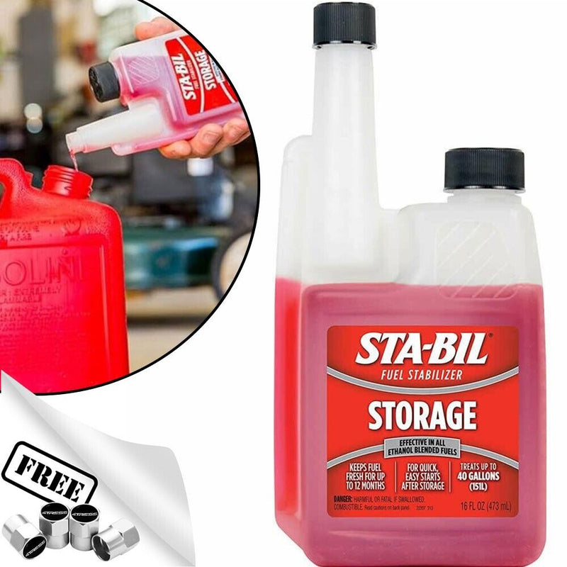 STA-BIL Stabil Petrol Fuel Stabilizer Car Fuel System Storage Treatment 473ml Bottle +Caps
