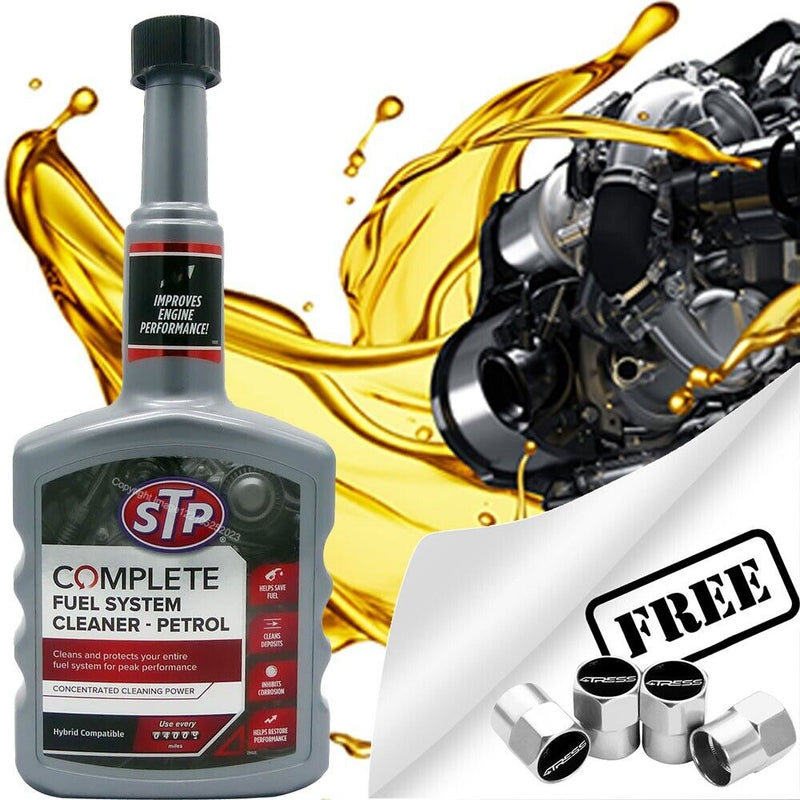 STP Car Petrol Engine Complete Fuel System Cleaner Performance +Caps