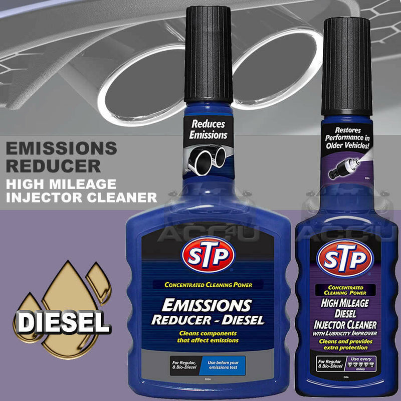 STP Car High Mileage DIESEL Fuel Injector Cleaner + Emissions Reducer Twin Pack