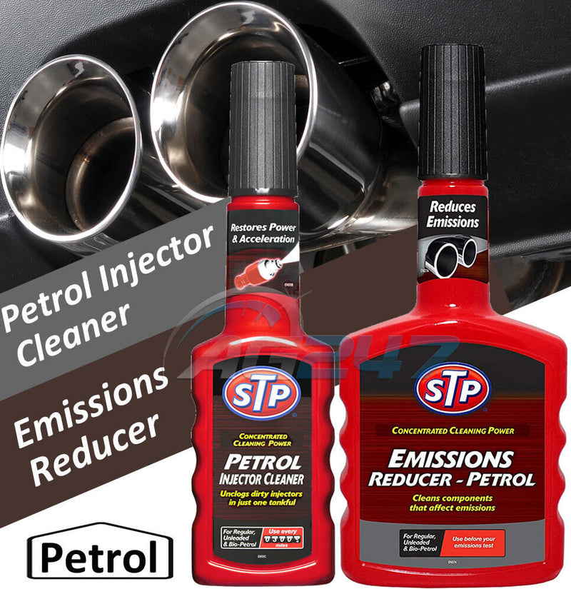 STP Petrol Engine Emissions Reducer 400ml + STP Petrol Fuel Injector Cleaner. 2