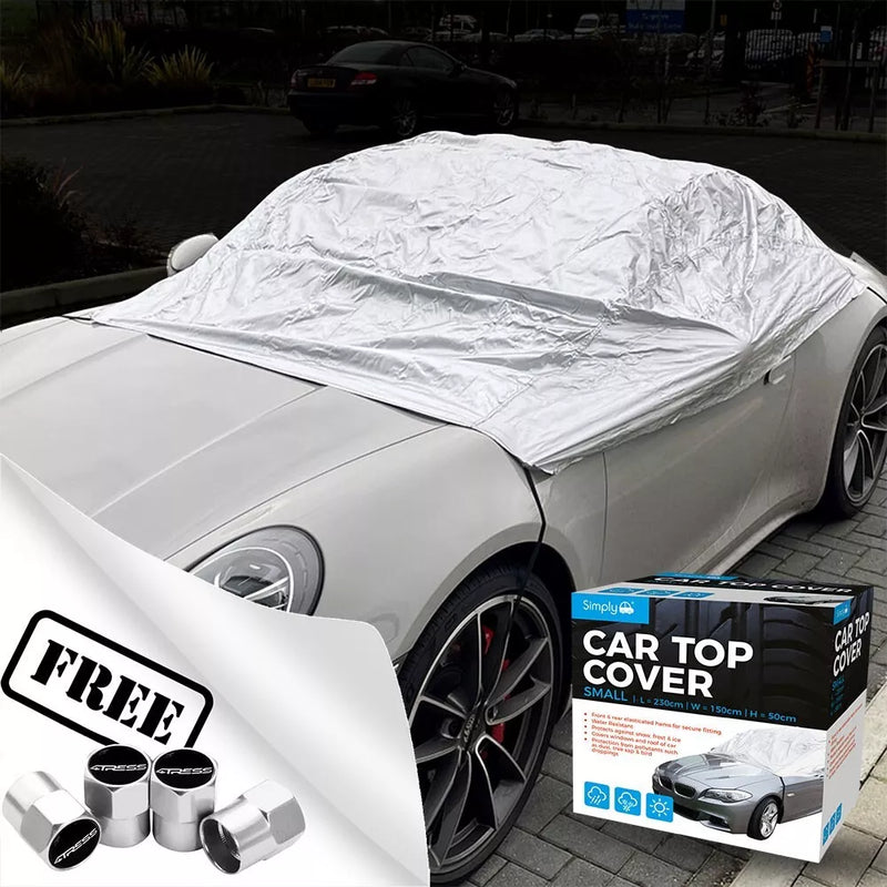 Simply Rain UV Sun Frost Resistant Fully Breathable Car Top Cover CTC1 +Caps