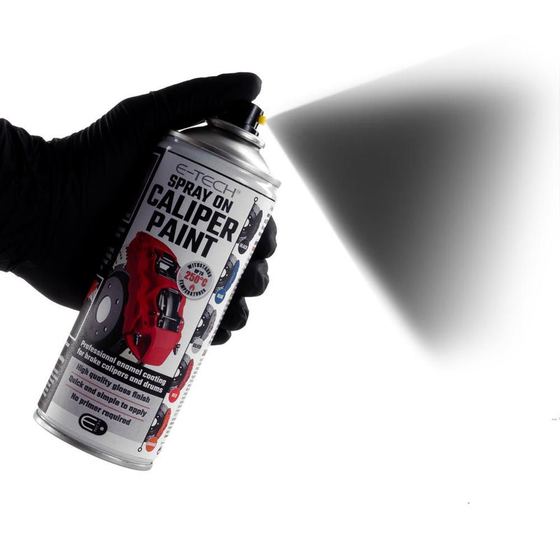 E-Tech Black Brake Caliper Spray Paint Enamel Coating Aerosol Can 400mL