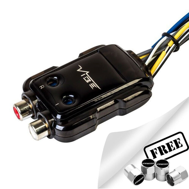 Vibe LOC2-V5 12v Car 2 Channel Speaker Wire To 2 Low Level RCA Output Line Convertor +Caps