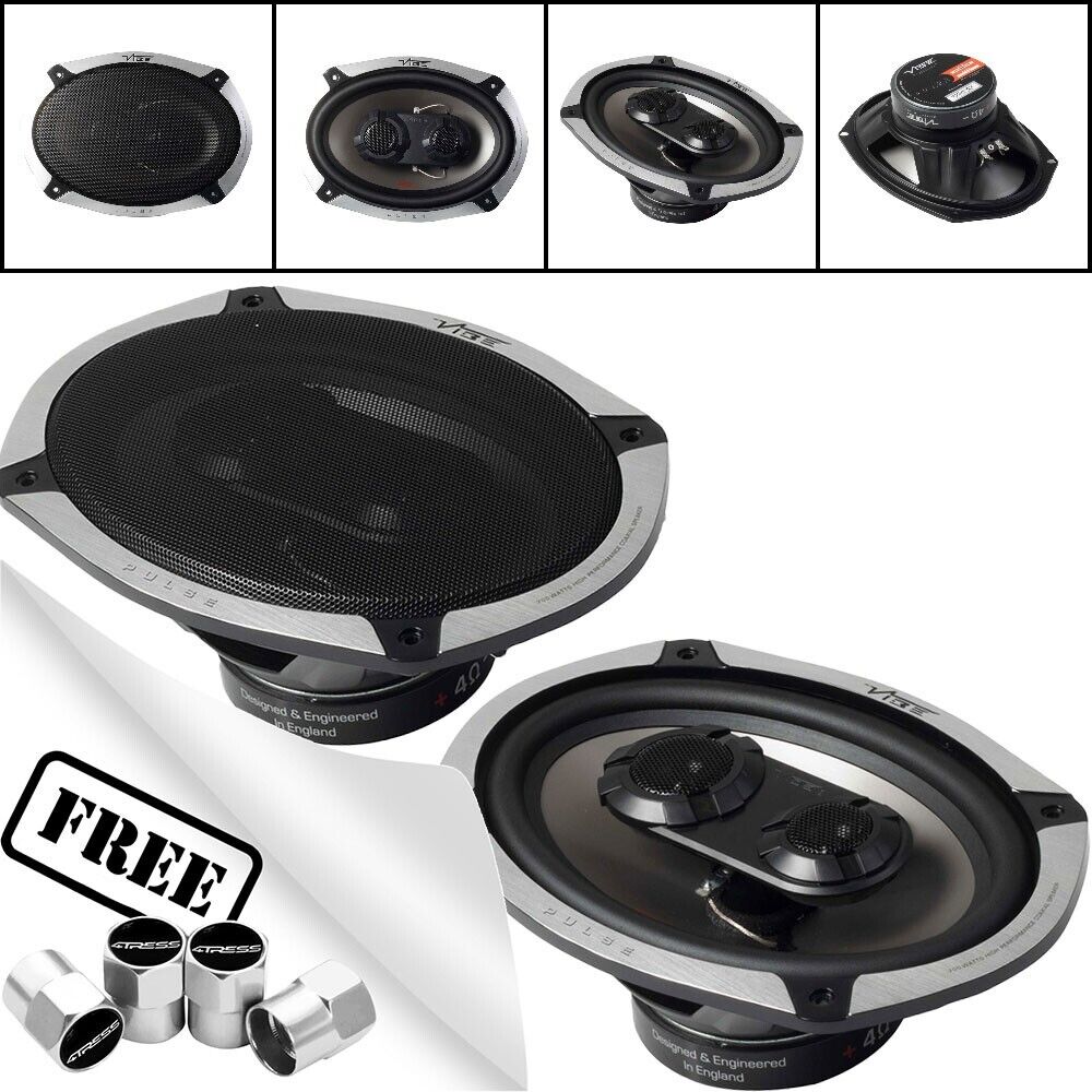 Vibe Pulse Car Speaker 69 Series Tri-axial Oval Speakers Set 600W PULSE69 +Caps