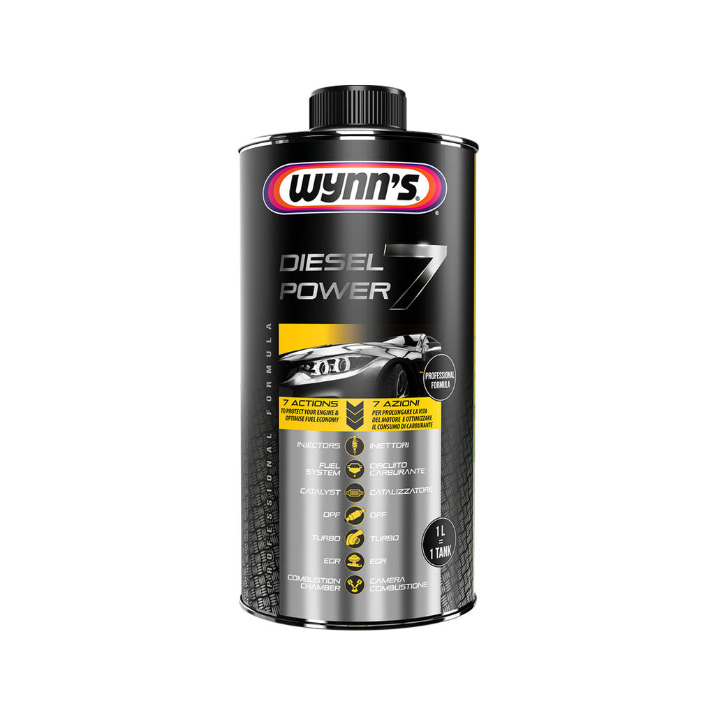 Wynns Diesel Power 7 Car Fuel Additive Cleans Injectors, Turbo, EGR, DPF Cleaner 1L