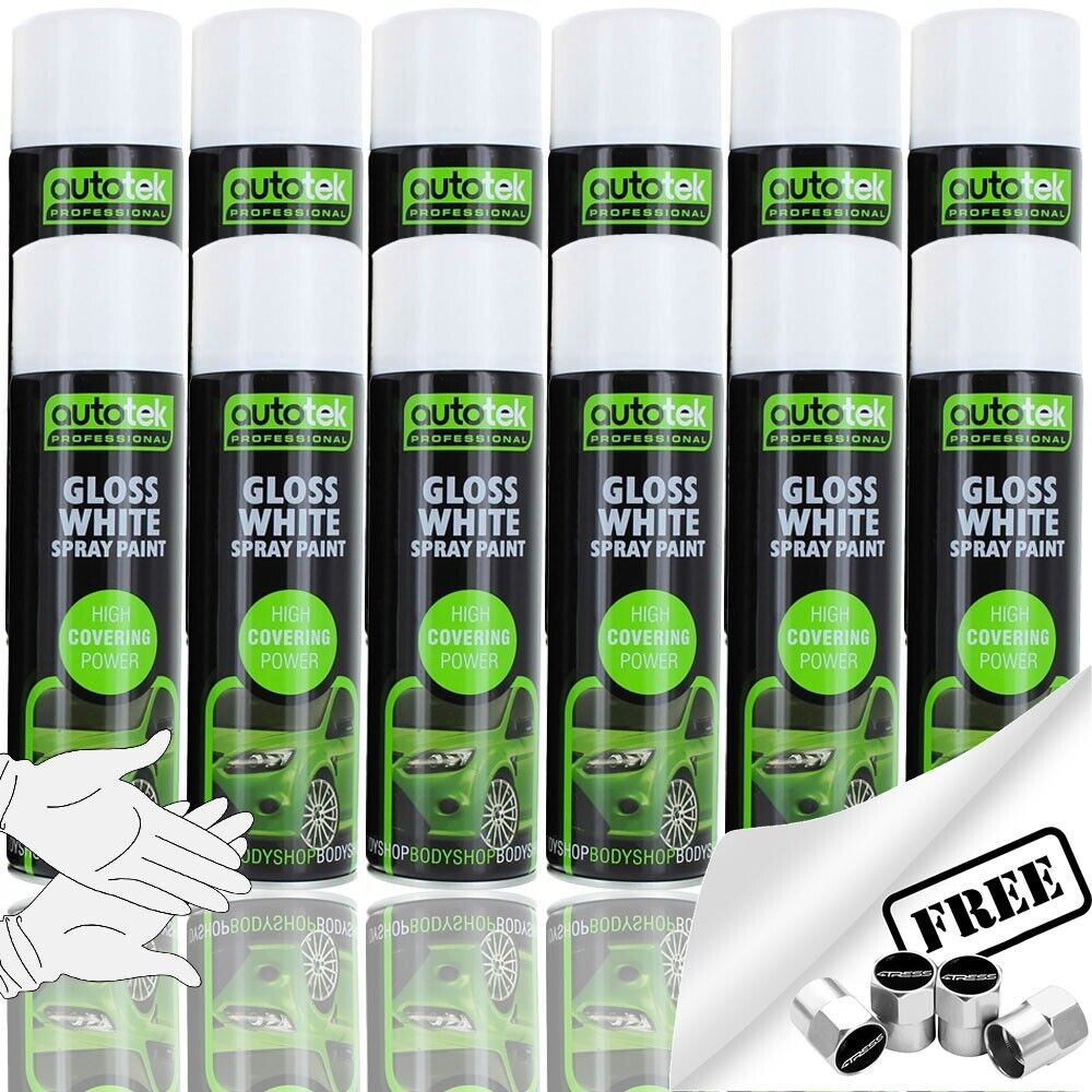 Gloss White Spray Paint 12 cans