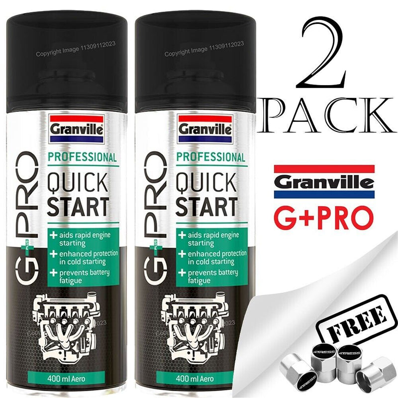 2x G+PRO Quick Start For Petrol Diesel Car Engine Easy Cold Damp Start Spray + Caps
