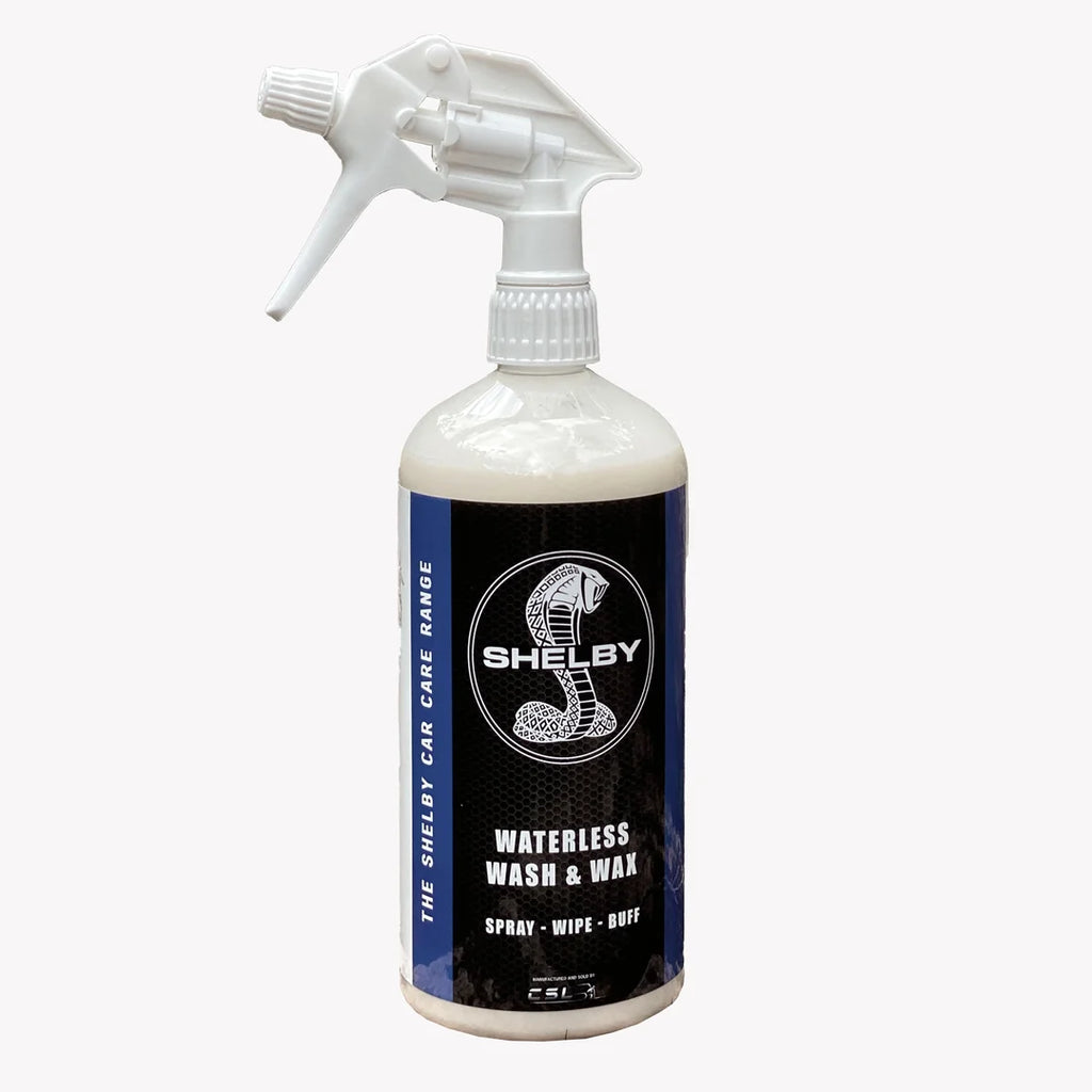 Shelby Car Waterless Wash & Wax 1L Spray On Wipe Off With Carnauba Wax