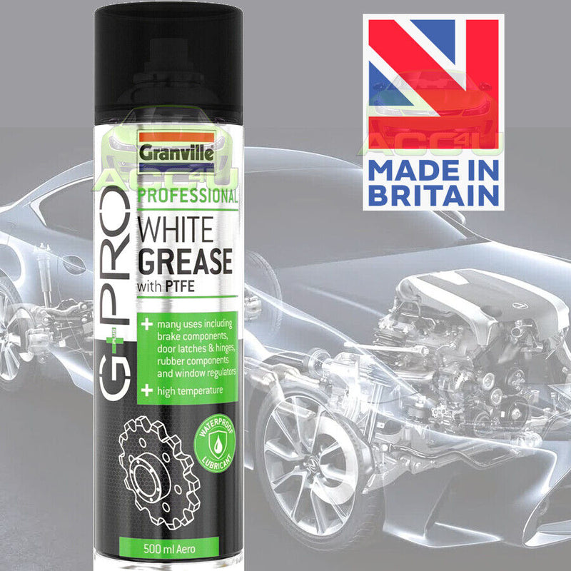 2x G+PRO White Spray Grease With PTFE Waterproof High Temperature