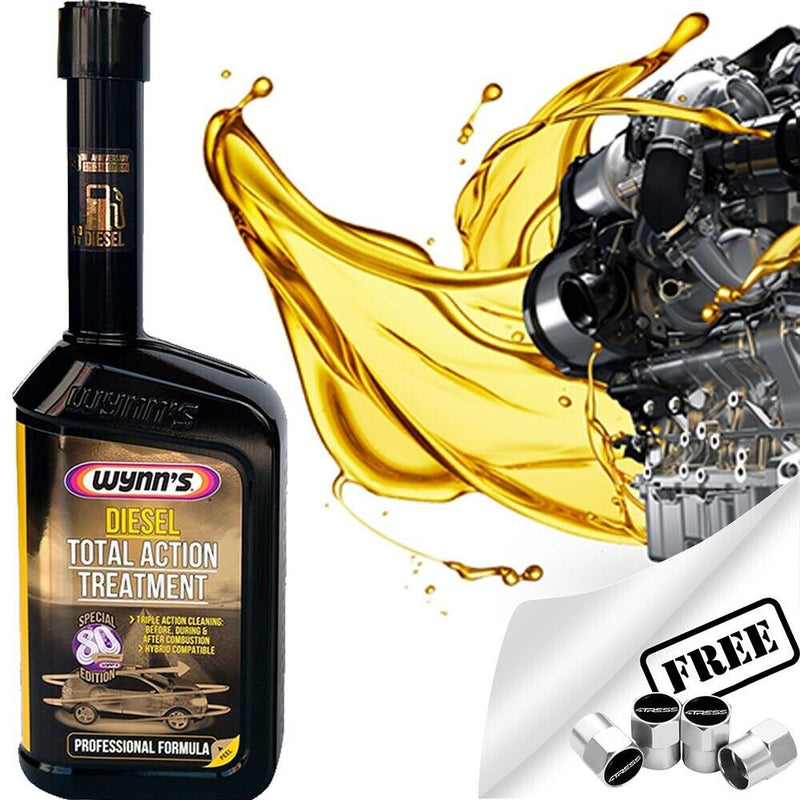 Wynns Professional Car Diesel Engine Fuel System Total Action Treatment +Caps
